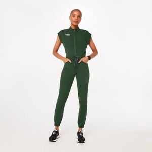 Figs Rafaela Jogger Jumpsuit British Racing Green S
